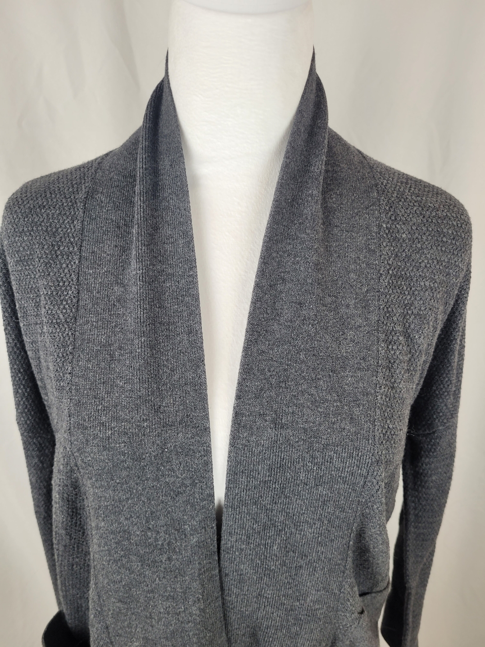 Aritzia Wilfred Free Gray Open Front Longline Duster Cardigan Sweater XXS - Picture 3 of 12